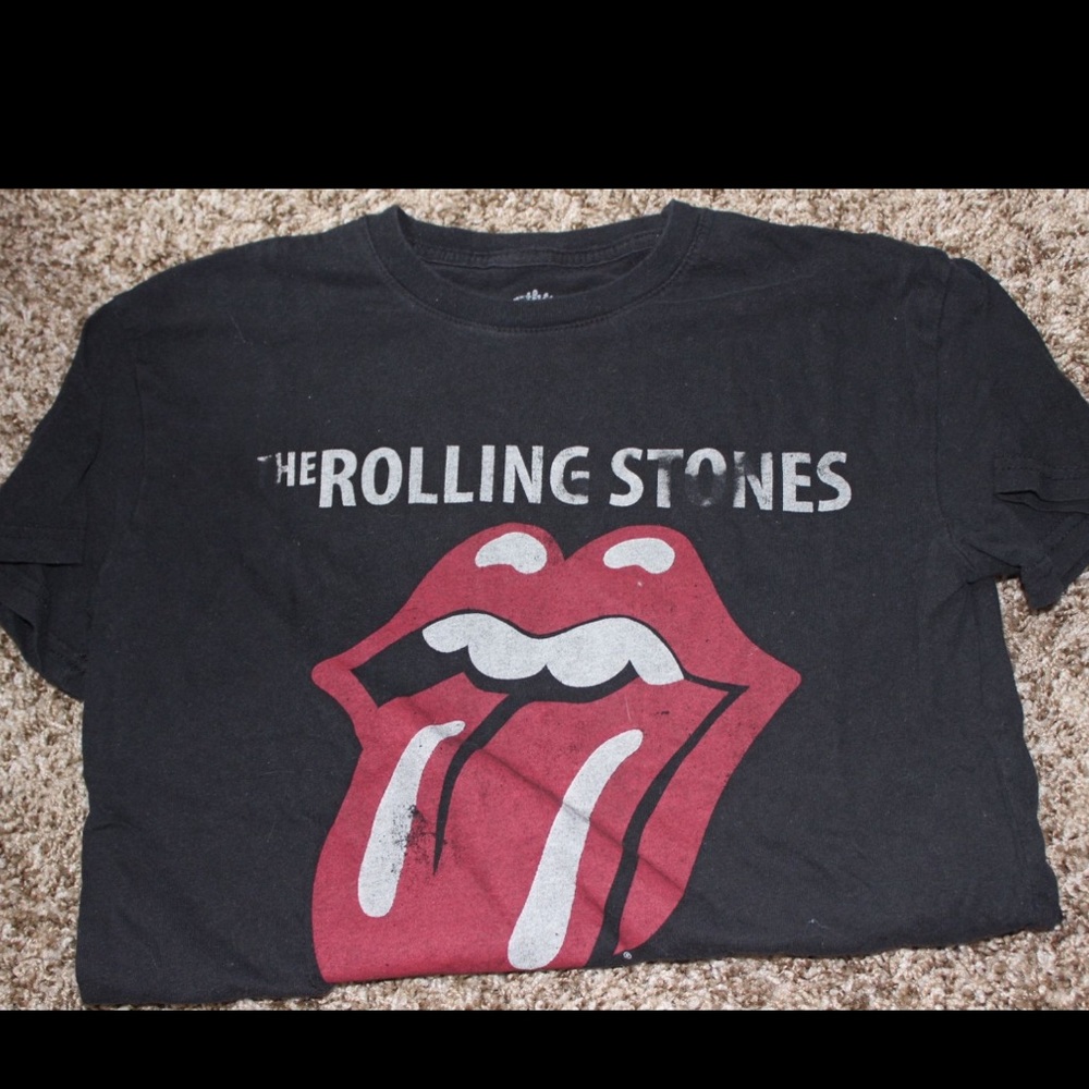 rolling stones distressed graphic tee